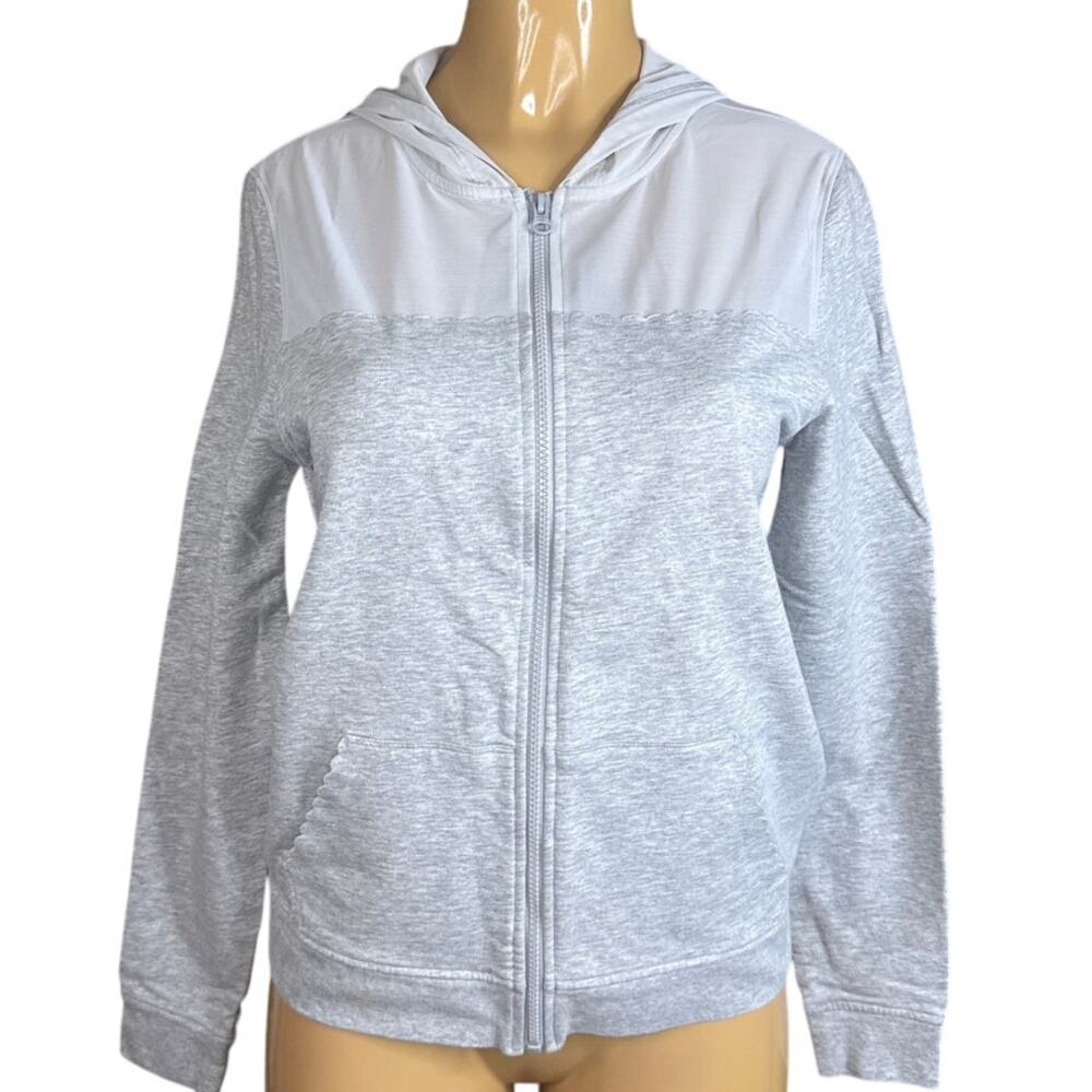 Victoria Sport Victoria's Secret Full Zip Hoodie Jacket Gray Sheer Size XS